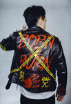 Customized Studded Genuine Leather Jacket "Crime Scene"